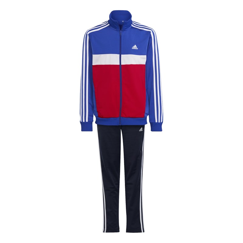 Conjunto Agasalho Adidas Essentials 3-Stripes Feminino Vermelho