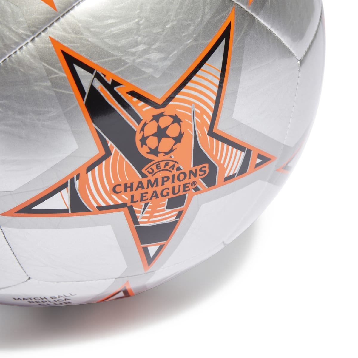 Bola Adidas UCL Club 23/24 Group Stage - Cinza/Laranja
