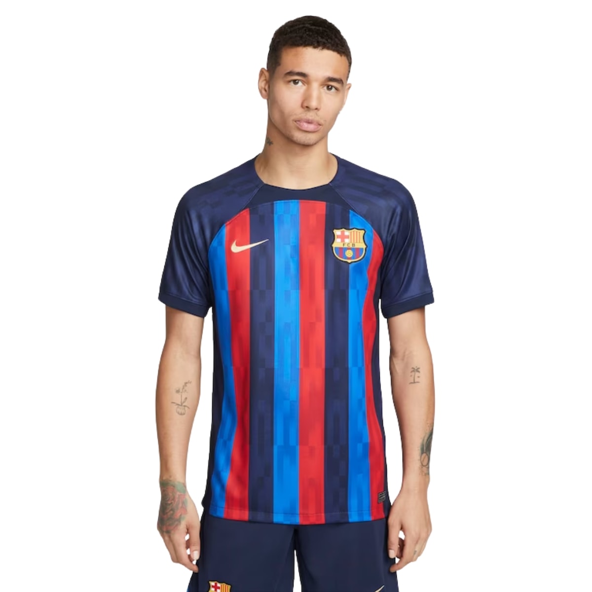 Camisa Nike Barcelona I 22/23 Masculina - Azul/Vermelho