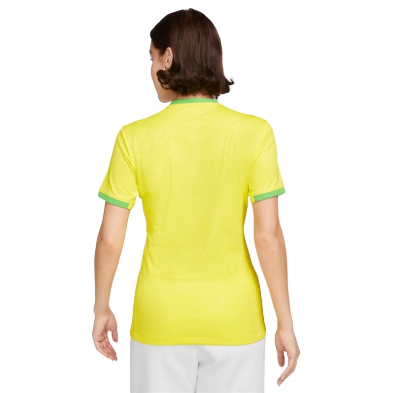 Camisa Nike Brasil I 23/24 Torcedora Pro Feminina - Amarelo/Verde