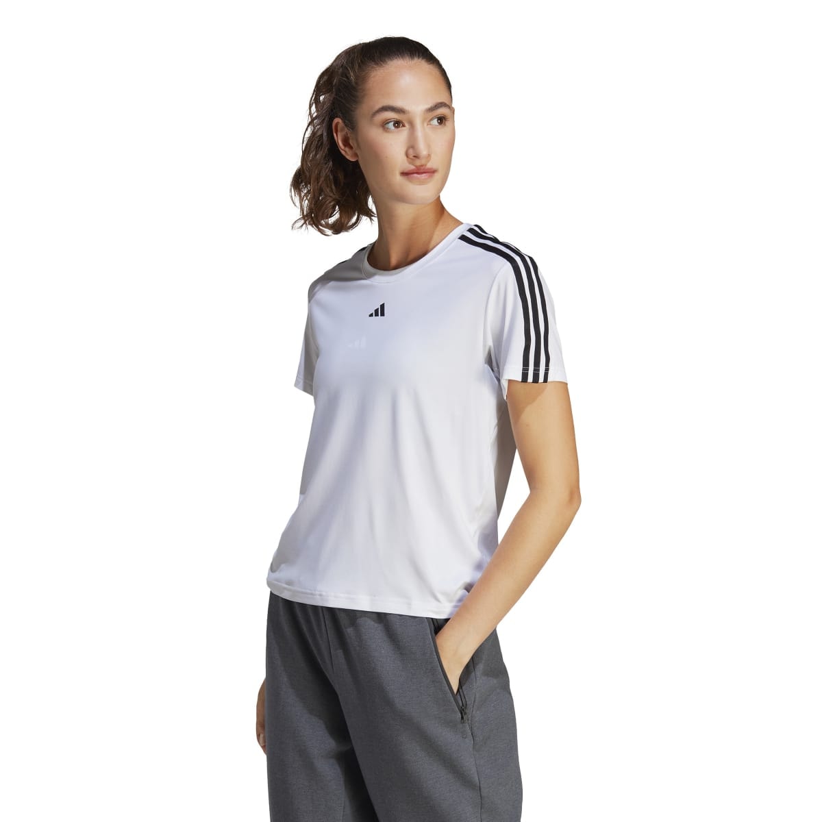 Skins TRI400 スリーブレストップ size:S ブラック/ホワイト Camiseta Adidas Essentials 3-Stripes Train Feminino - Branco/Preto