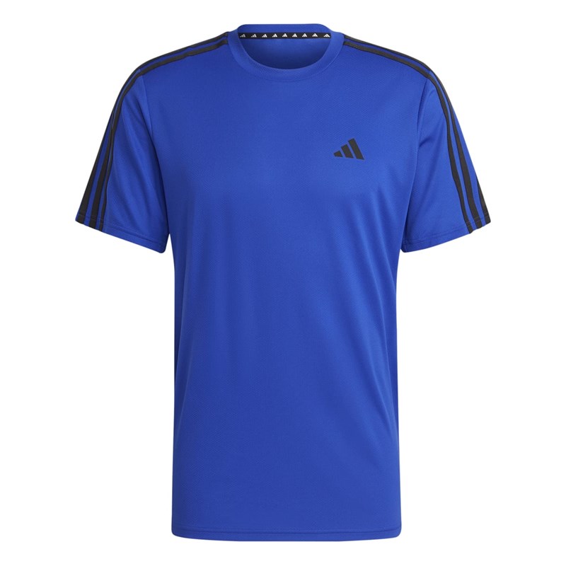 Camiseta Adidas Essentials Train 3-Stripes Masculino - Azul
