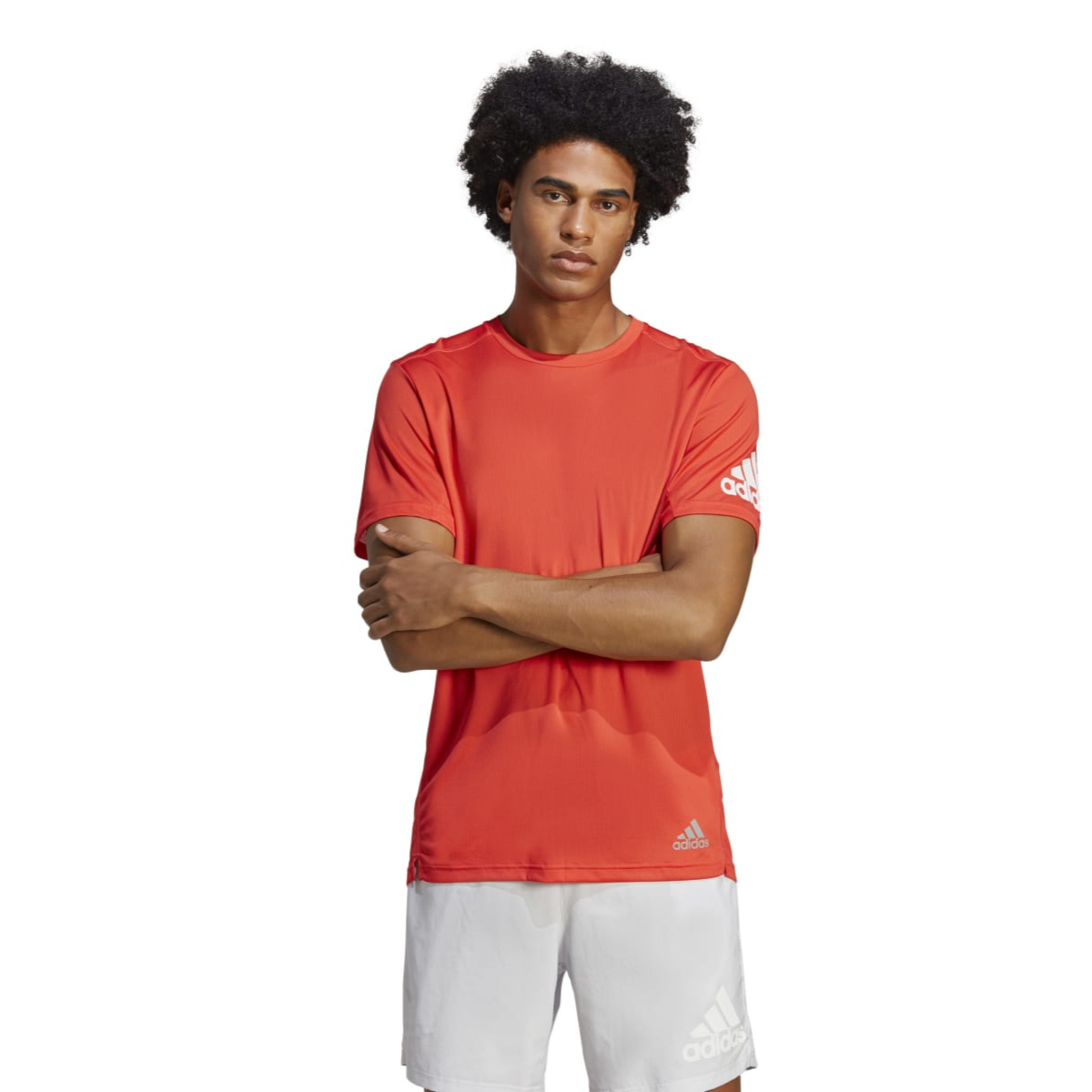 Camiseta Adidas Run It Masculina - Laranja