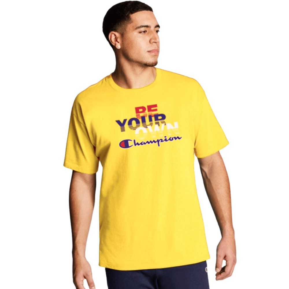 Camiseta Champion Be Your Own Masculina - Amarelo