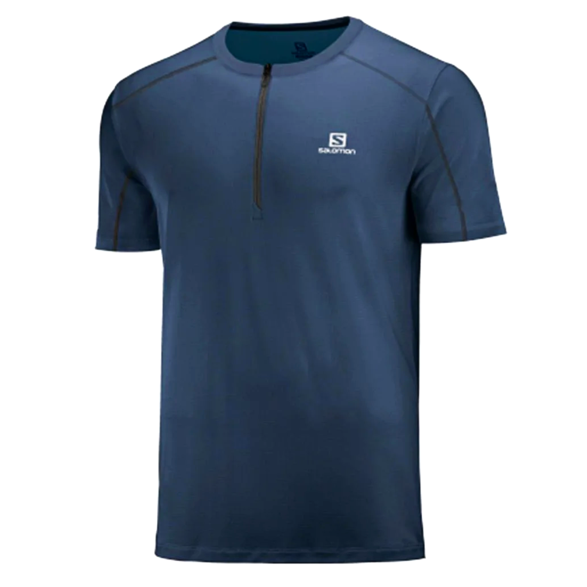 Soyama Camiseta Salomon Action 1/2 Zip Masculino - Marinho