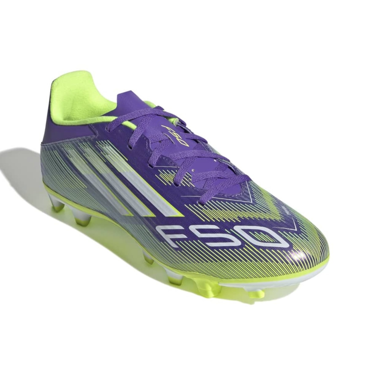 adidas X 50 パープル/グリーン スパイク Chuteira Adidas F50 Club Campo - Roxo/Verde