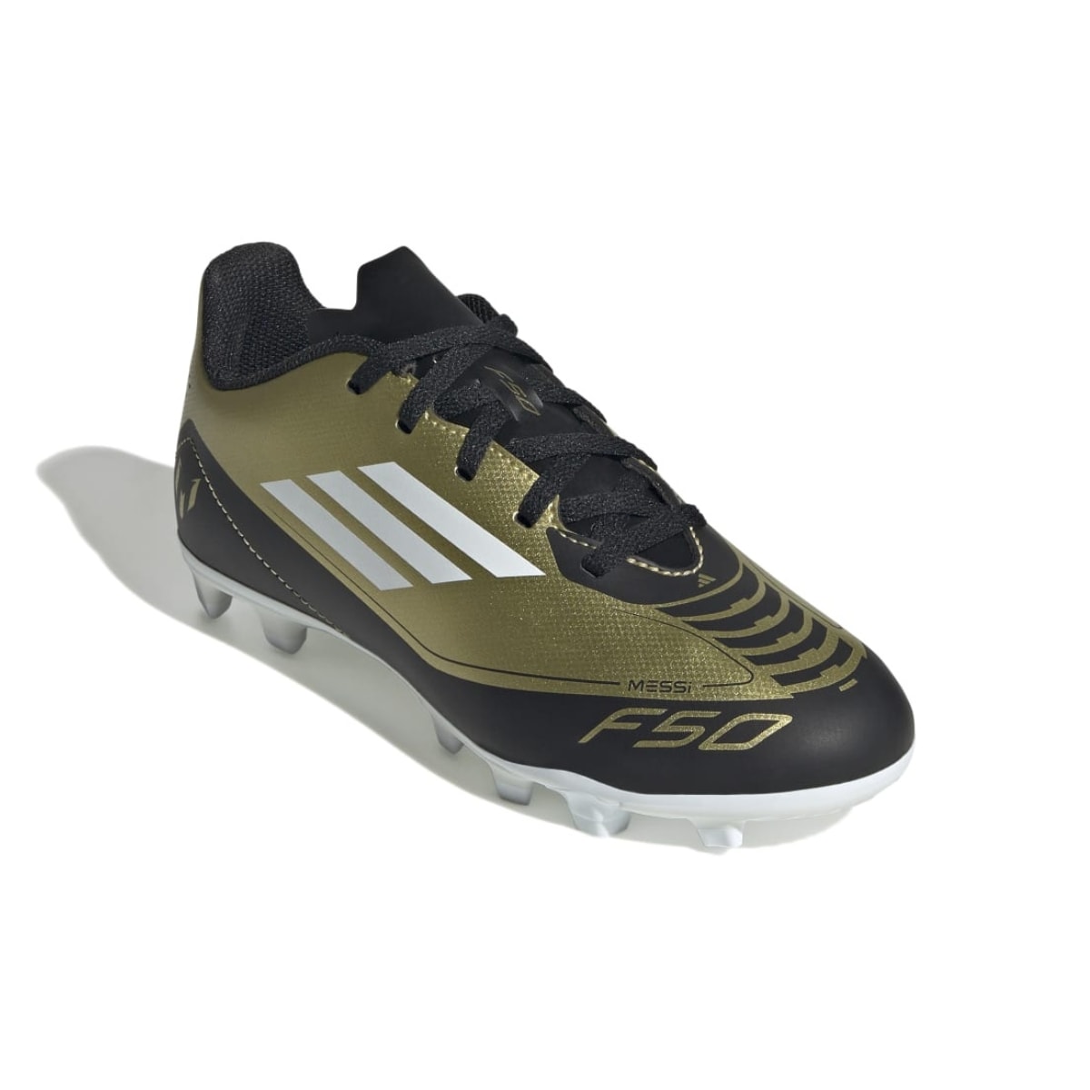 Chuteira Adidas F50 Club Messi Campo - Dourado/Branco
