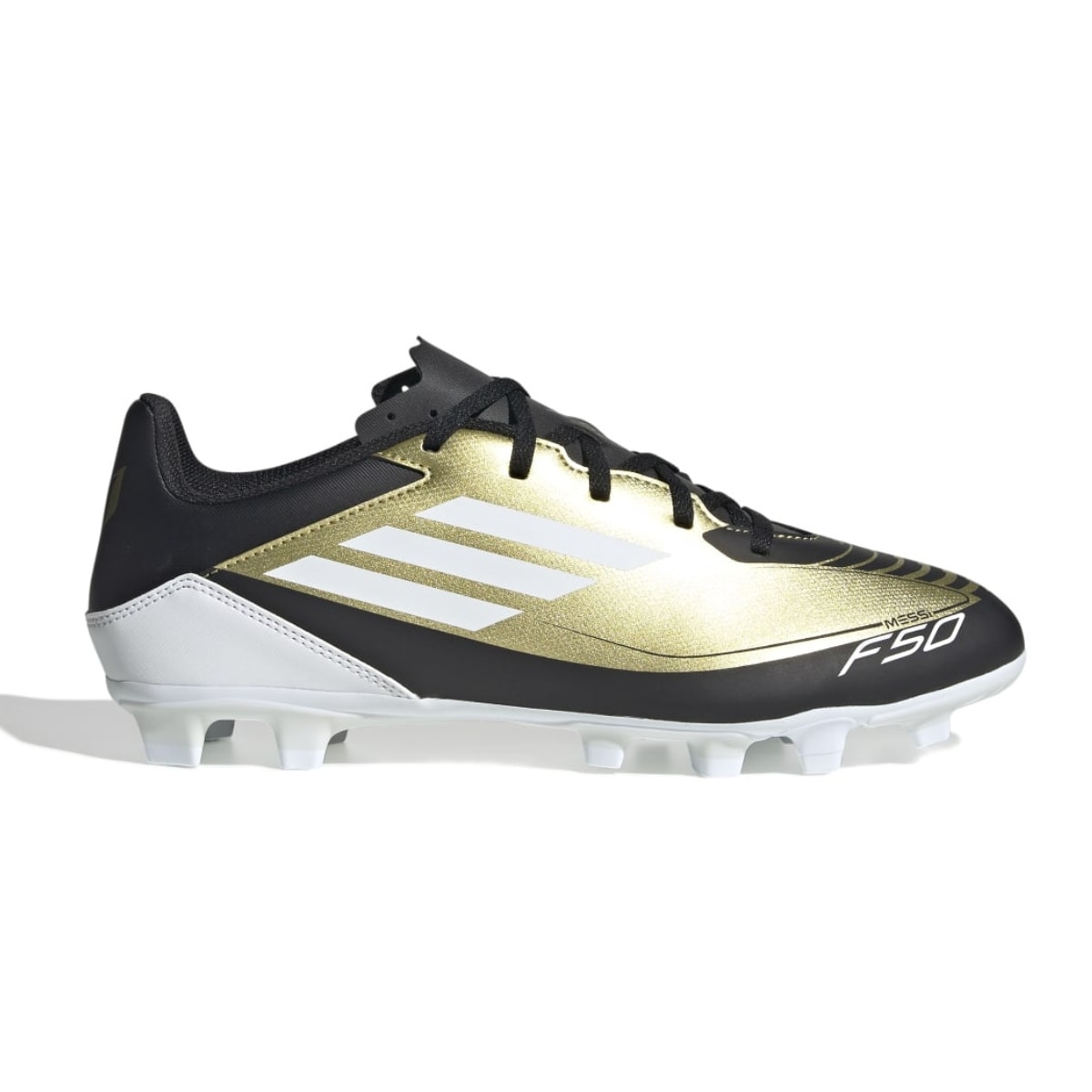 Chuteira Adidas F50 Club Messi FXG Campo - Dourado/Branco