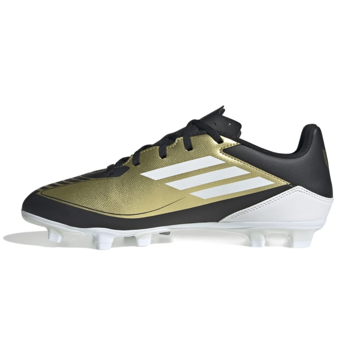 Chuteira Adidas F50 Club Messi FXG Campo - Dourado/Branco