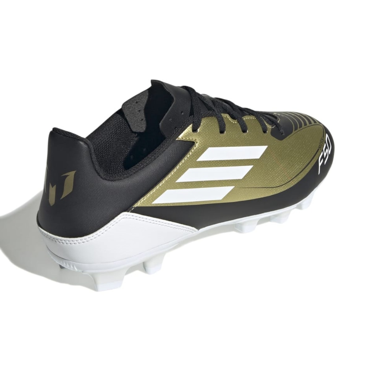 Chuteira Adidas F50 Club Messi FXG Campo - Dourado/Branco