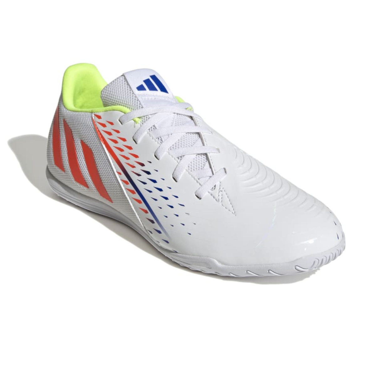 Chuteira Adidas Predator Edge.4 Futsal Branco Laranja