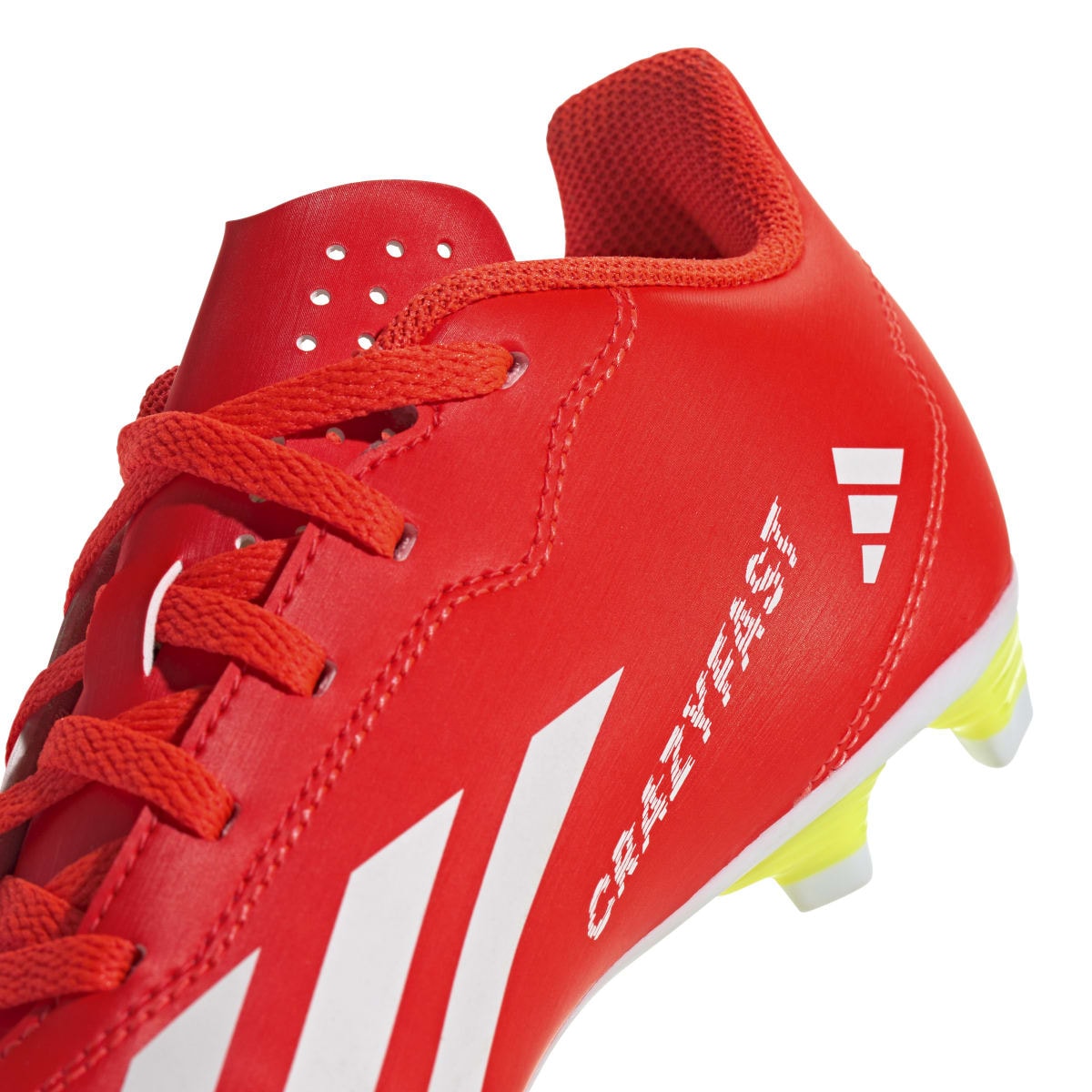 Chuteira Adidas X Crazyfast Club FxG Campo Infantil - Laranja/Branco