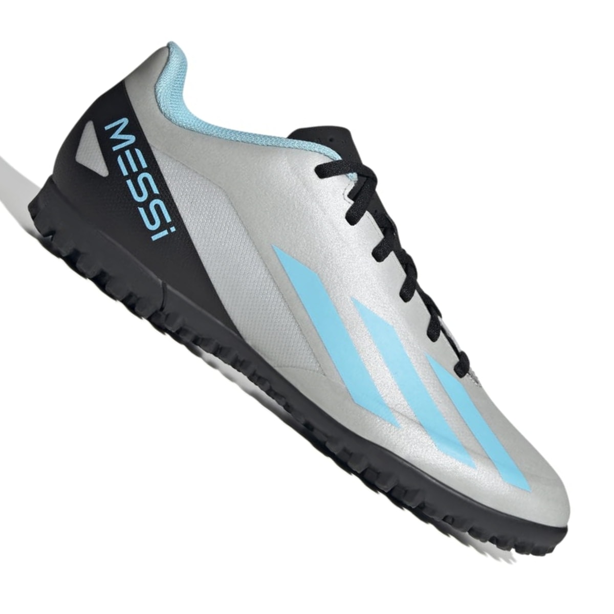 familiar 90.100セット Chuteira Adidas X Crazyfast Messi.4 Society - Prata/Azul