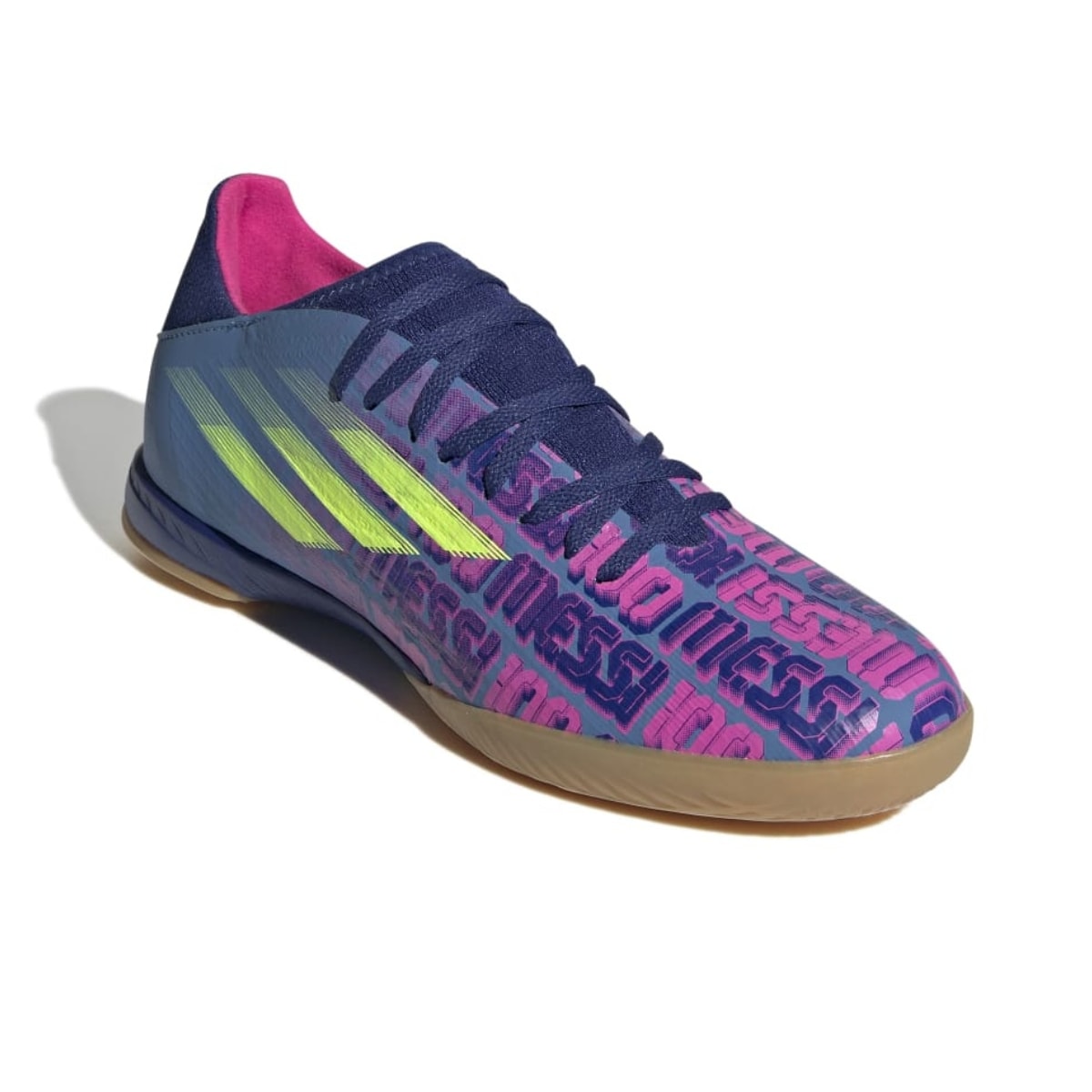 Chuteira Adidas X SpeedFlow Messi.3 Futsal - Azul/Rosa