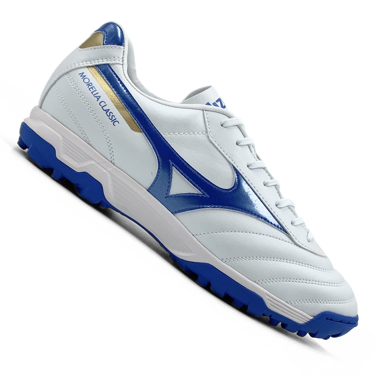 Chuteira Mizuno Morelia Classic AS Society - Branco/Azul