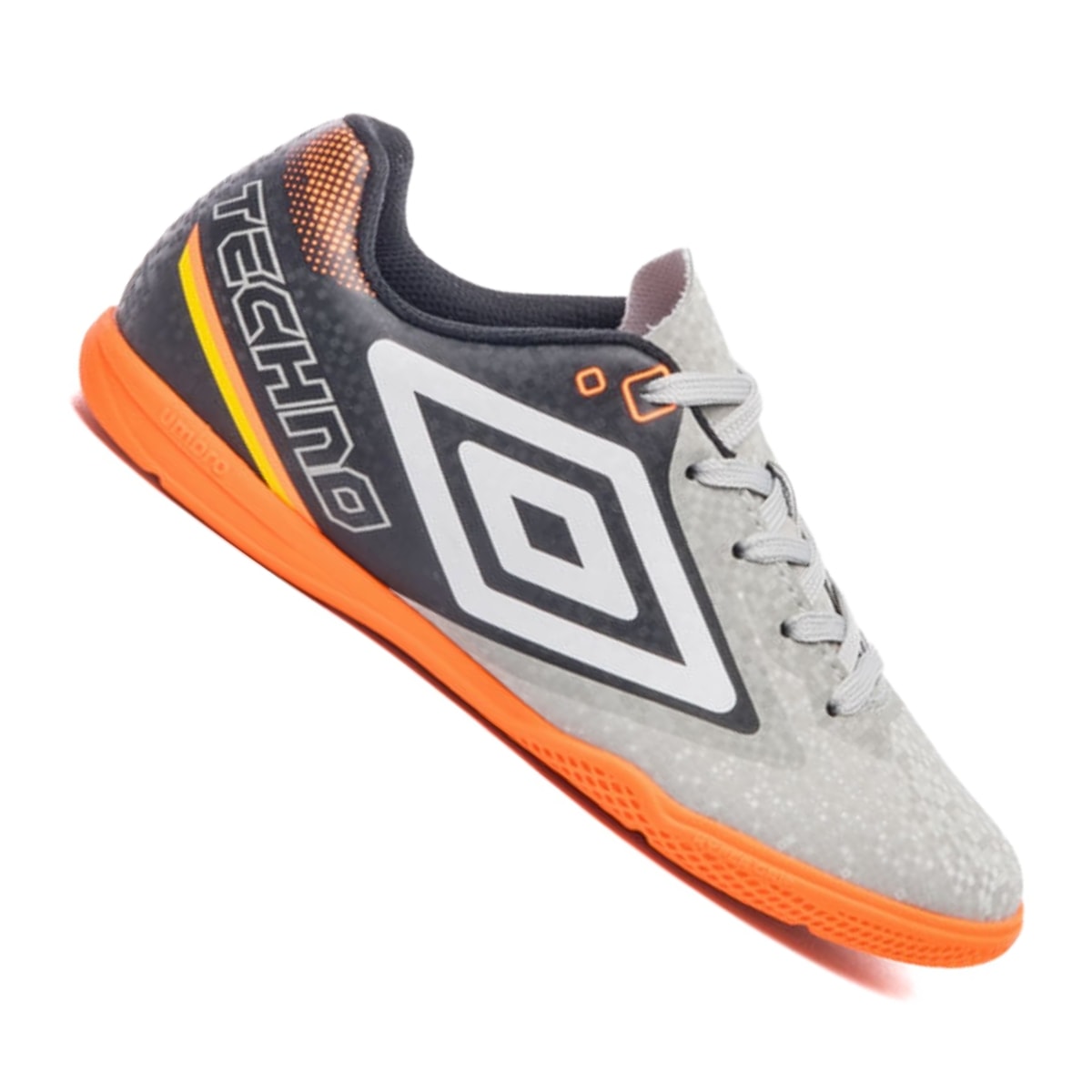 Chuteira Umbro Techno II Futsal Infantil - Cinza/Branco