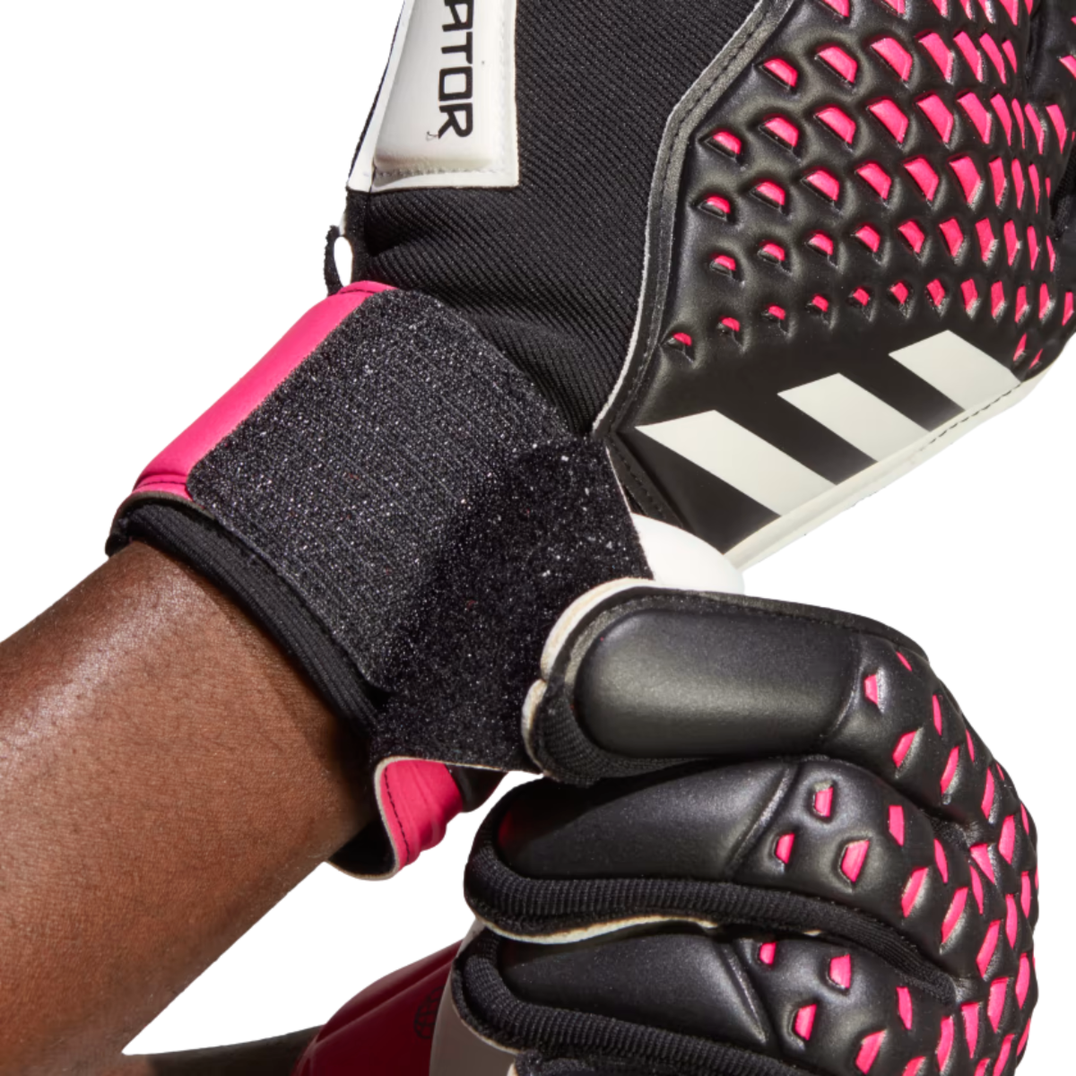 Luvas de Goleiro Adidas Predator Match Preto/Rosa