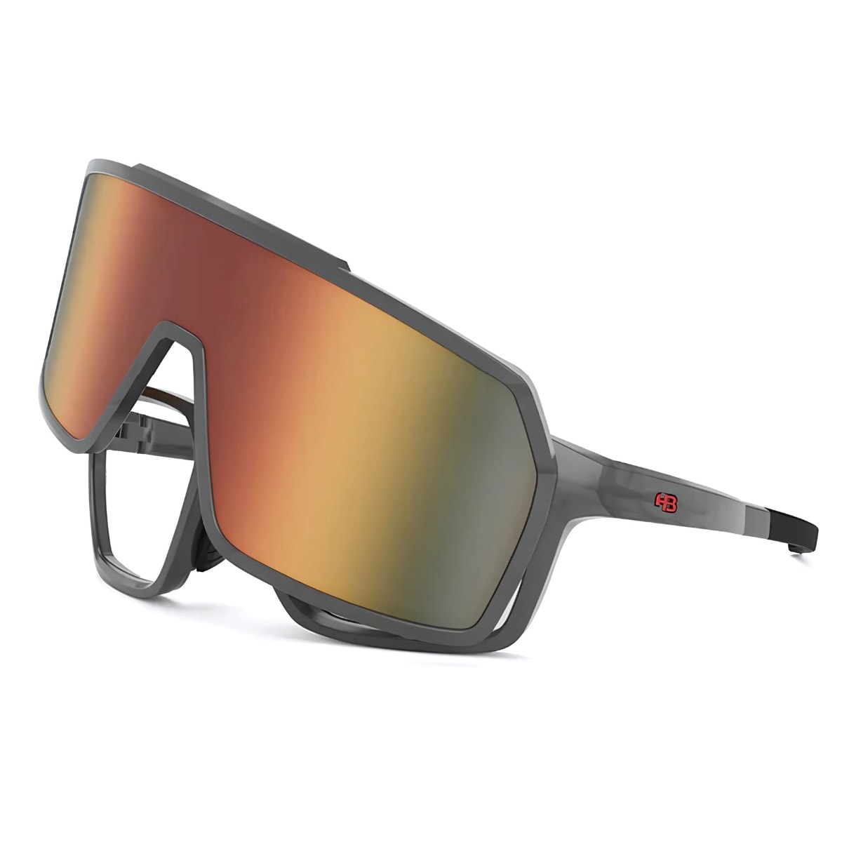 Óculos de Sol HB Presto Graphene Clip On Lente 5,5cm - Cinza/Laranja