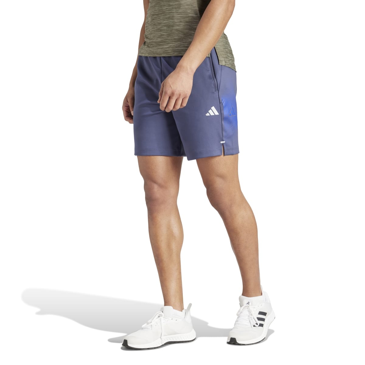 Short Adidas Gym+ Brand Love Masculino - Marinho/Azul