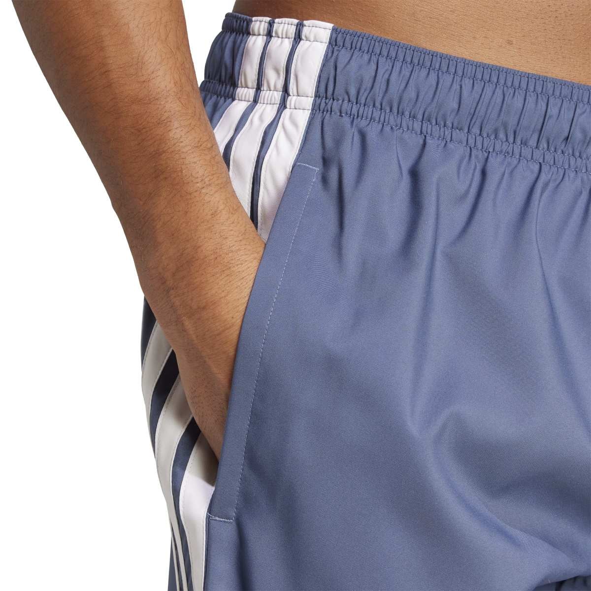 Short Adidas Natação Três Listras Masculino - Azul/Branco