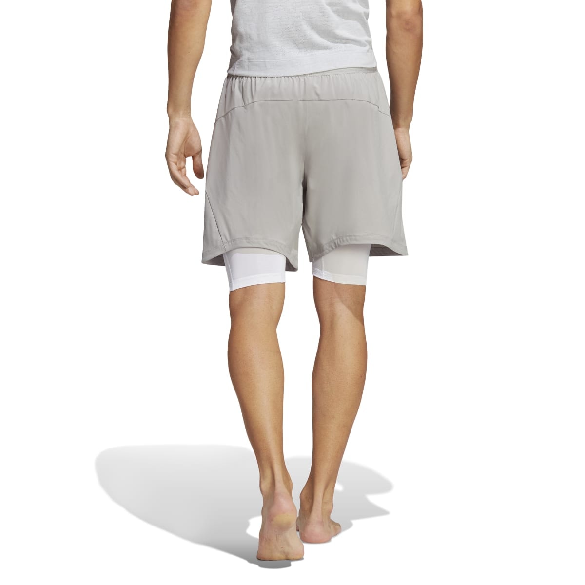 Short Adidas Treino Yoga 2 em 1 Masculino - Cinza