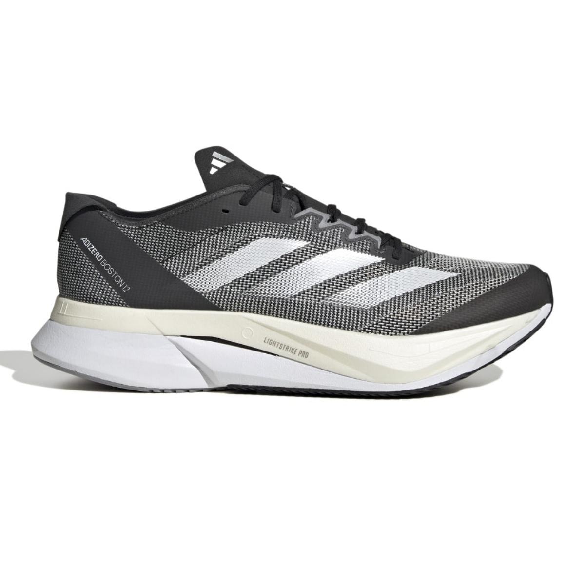 Tênis Adidas Adizero Boston 12 Masculino - Preto/Branco