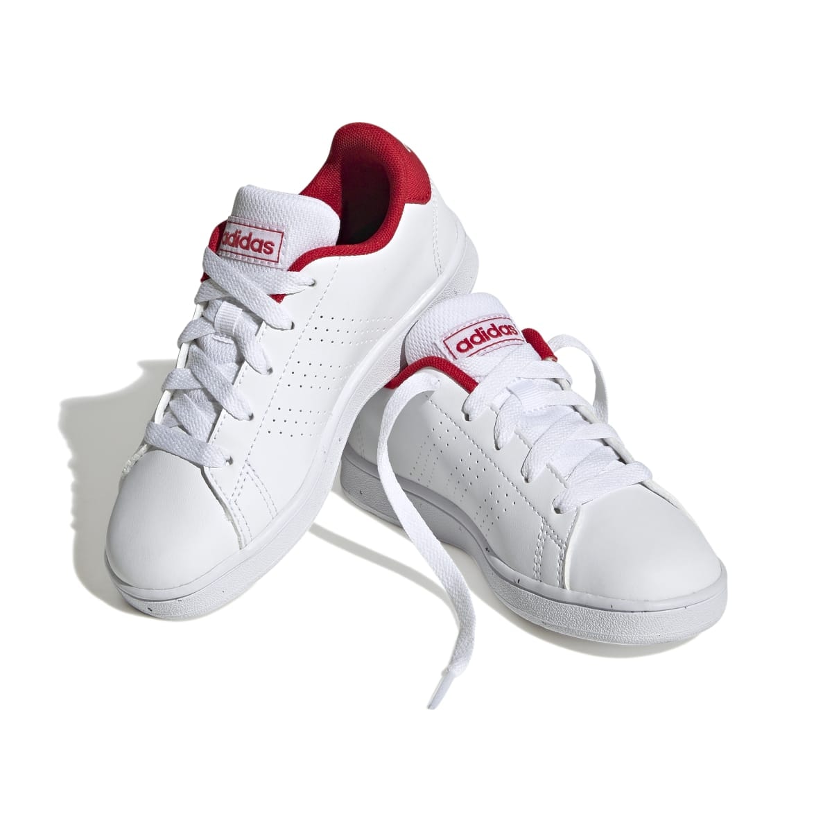 Tênis Adidas Advantage Court Infantil Branco/Vermelho