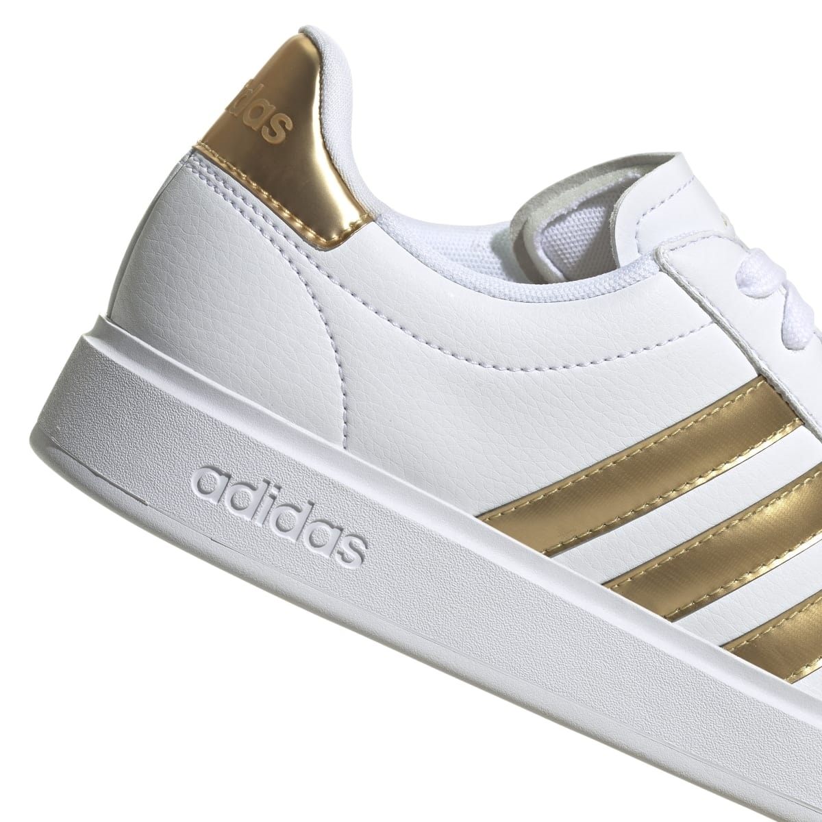 Tênis Adidas Grand Court Feminino Branco/Dourado