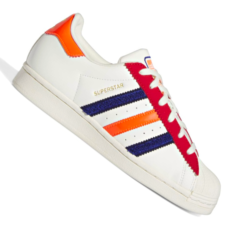 Tênis Adidas Superstar Feminino - Bege/Laranja