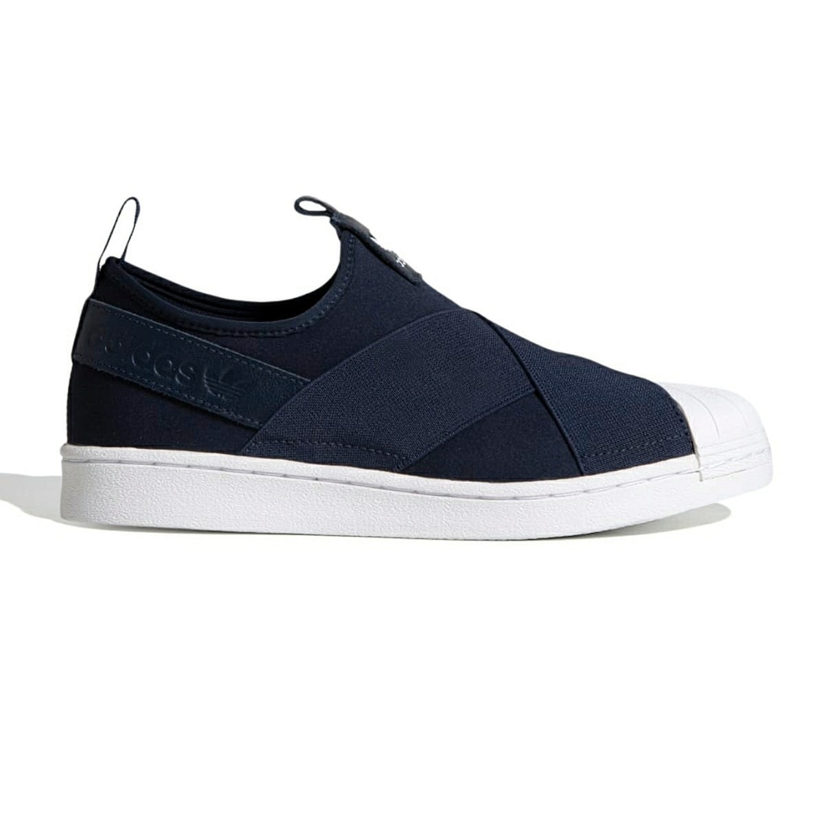 Adidas superstar slip on navy shop blue