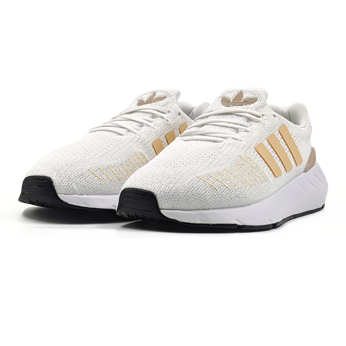 Tenis branco hot sale com dourado adidas