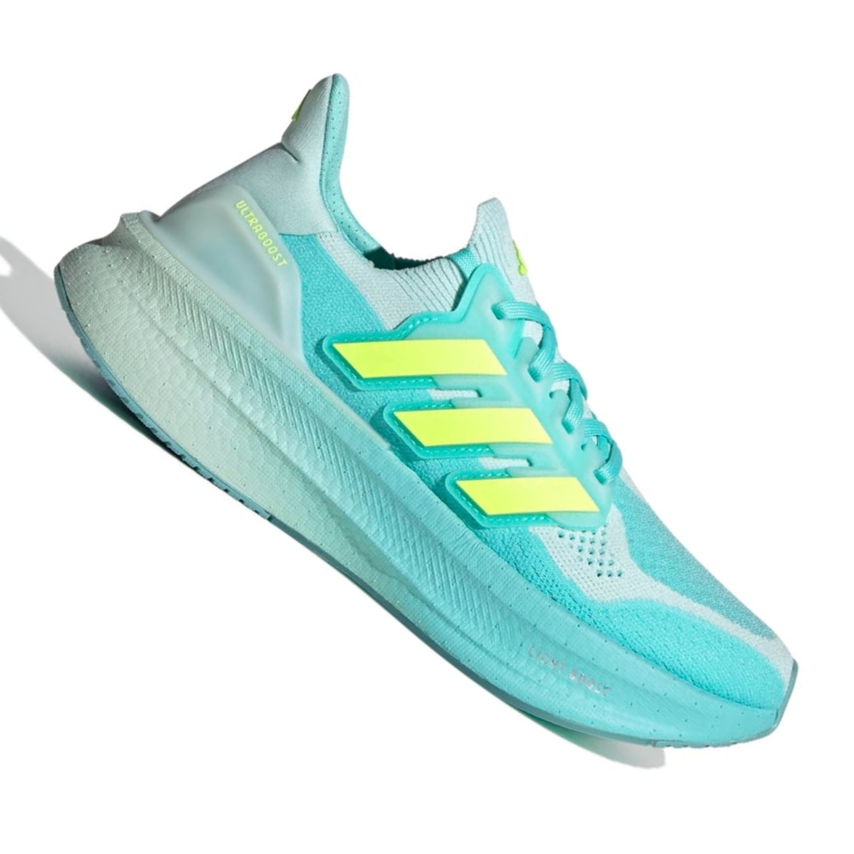 ぐーるぐる Tênis Adidas Ultraboost 5 Feminino - Verde Água/Amarelo