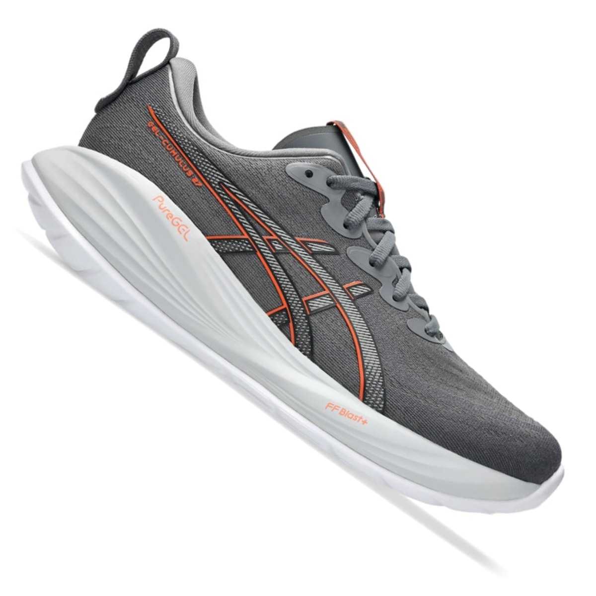 Tênis Asics Gel-Cumulus 27 Masculino - Cinza/Laranja