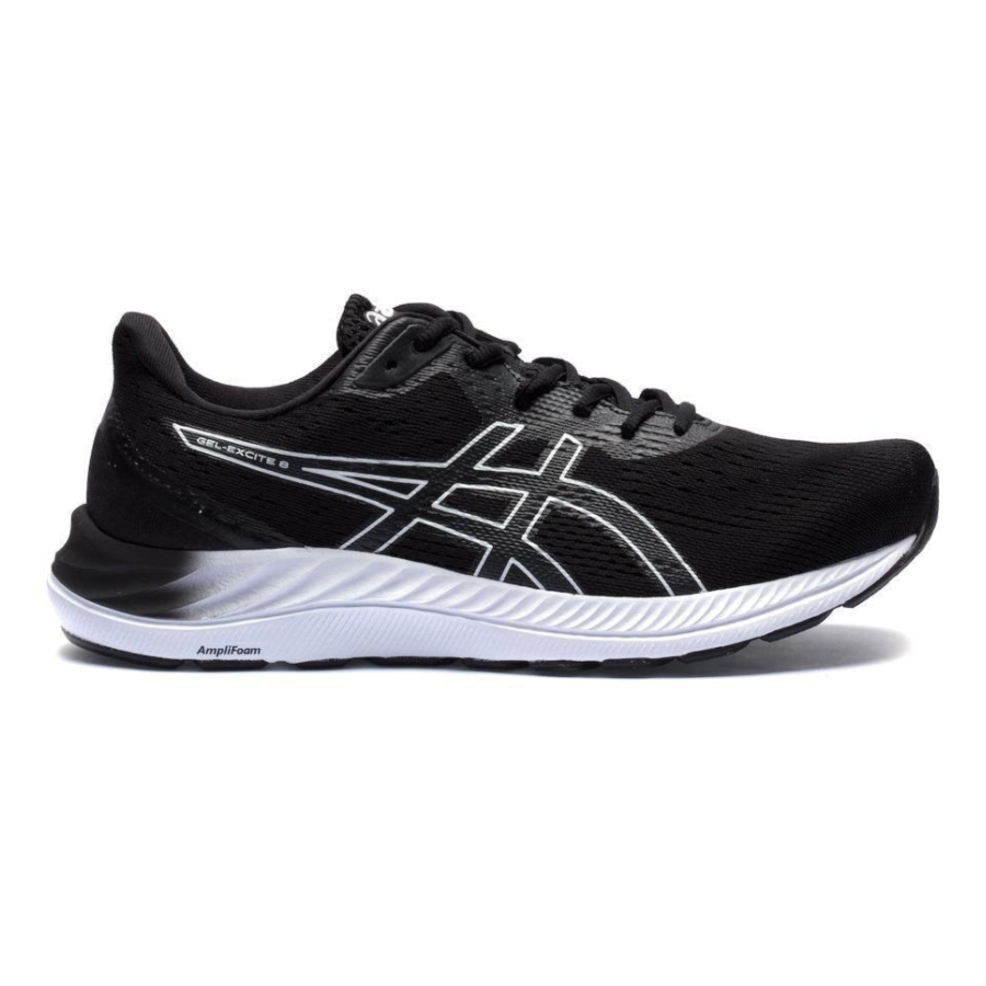 Tenis asics masculino store preto e branco