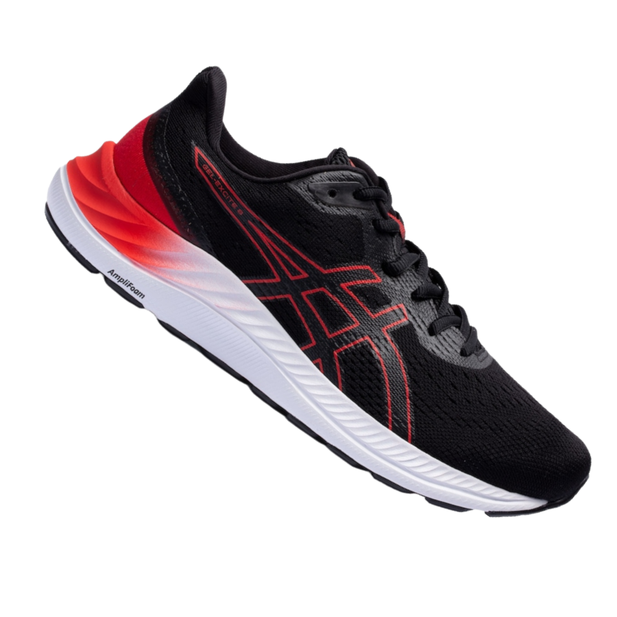 Asics cinza e clearance vermelho