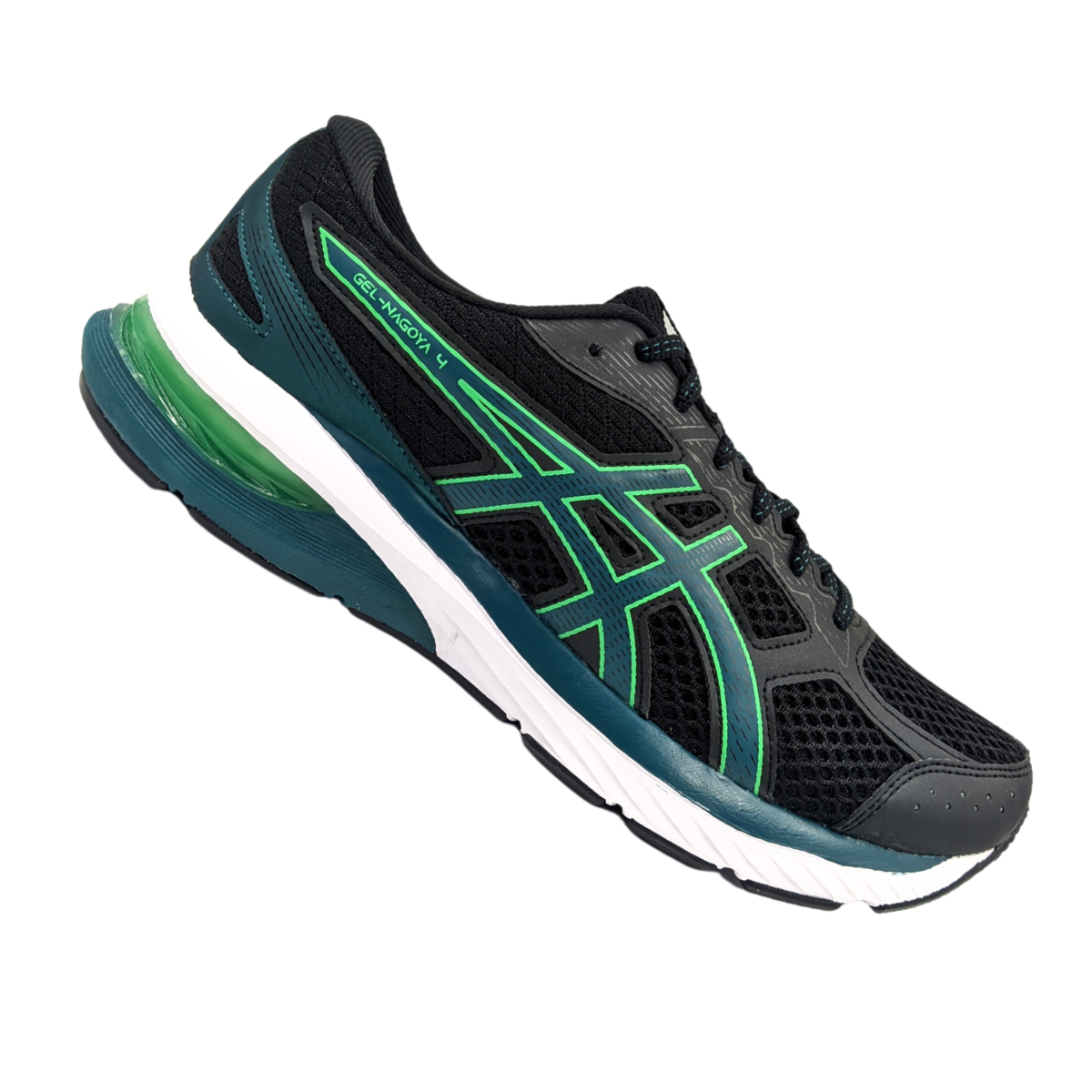 Asics preto com sales verde