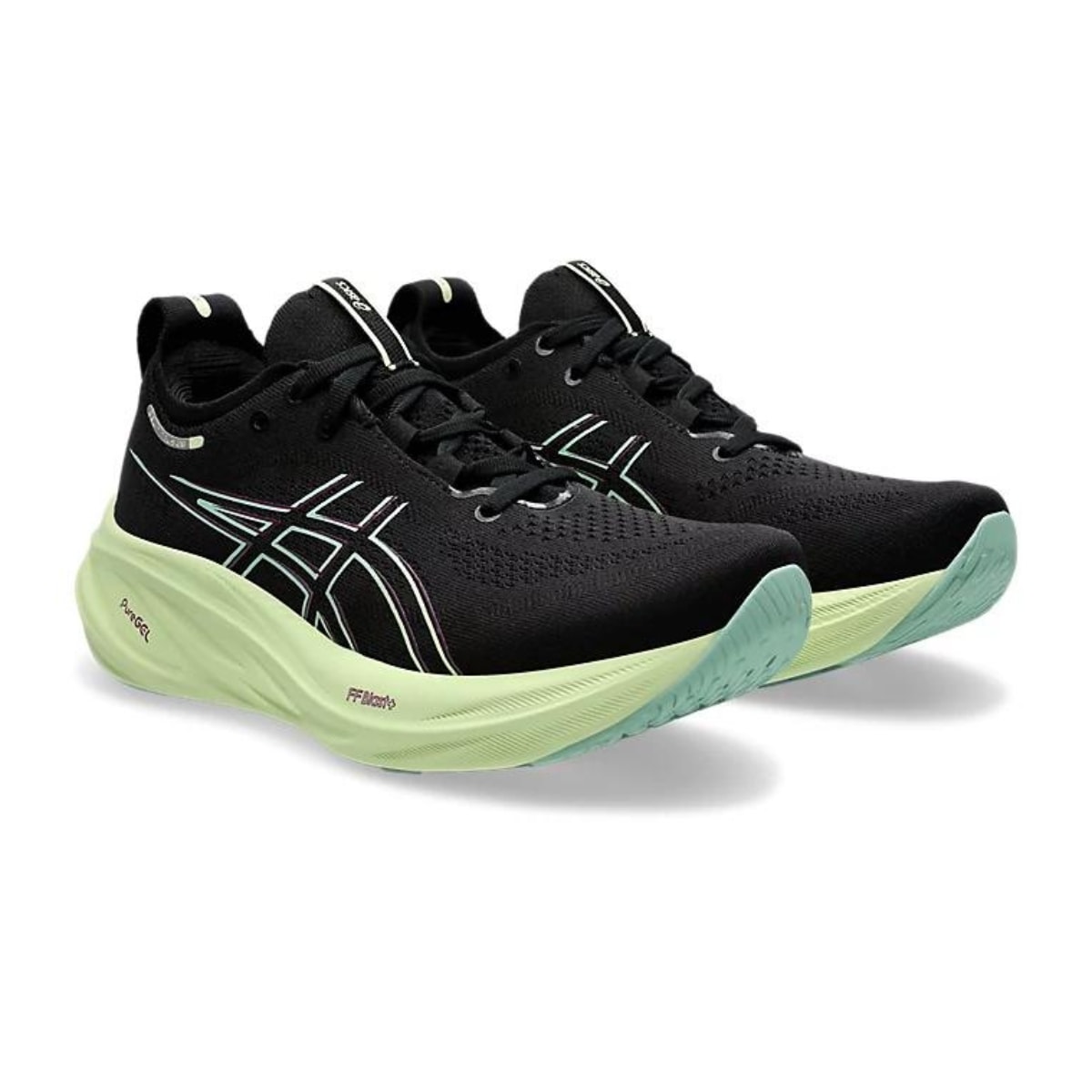 Tênis Asics Gel-Nimbus 26 Feminino - Preto/Verde Claro