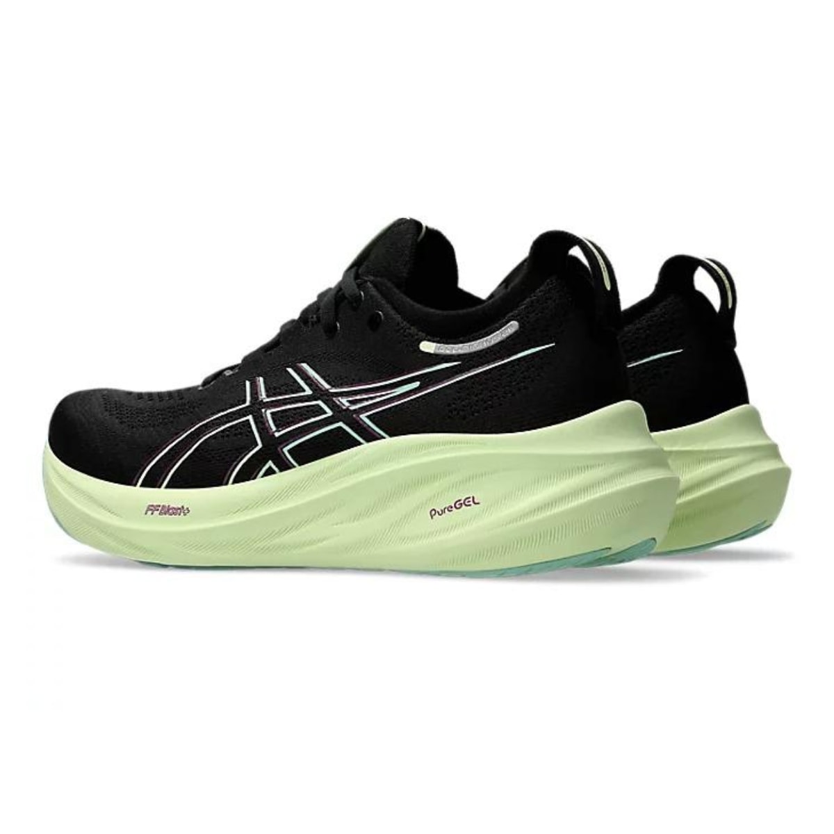 Tênis Asics Gel-Nimbus 26 Feminino - Preto/Verde Claro