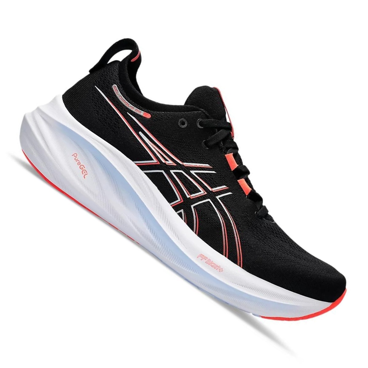 Tenis Asics Gel Nimbus 26 Masculino Preto Laranja