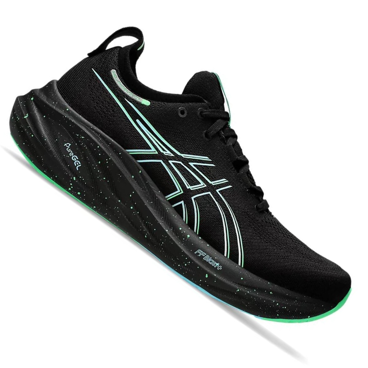Tênis Asics Gel-Nimbus 26 Masculino - Preto/Verde Água