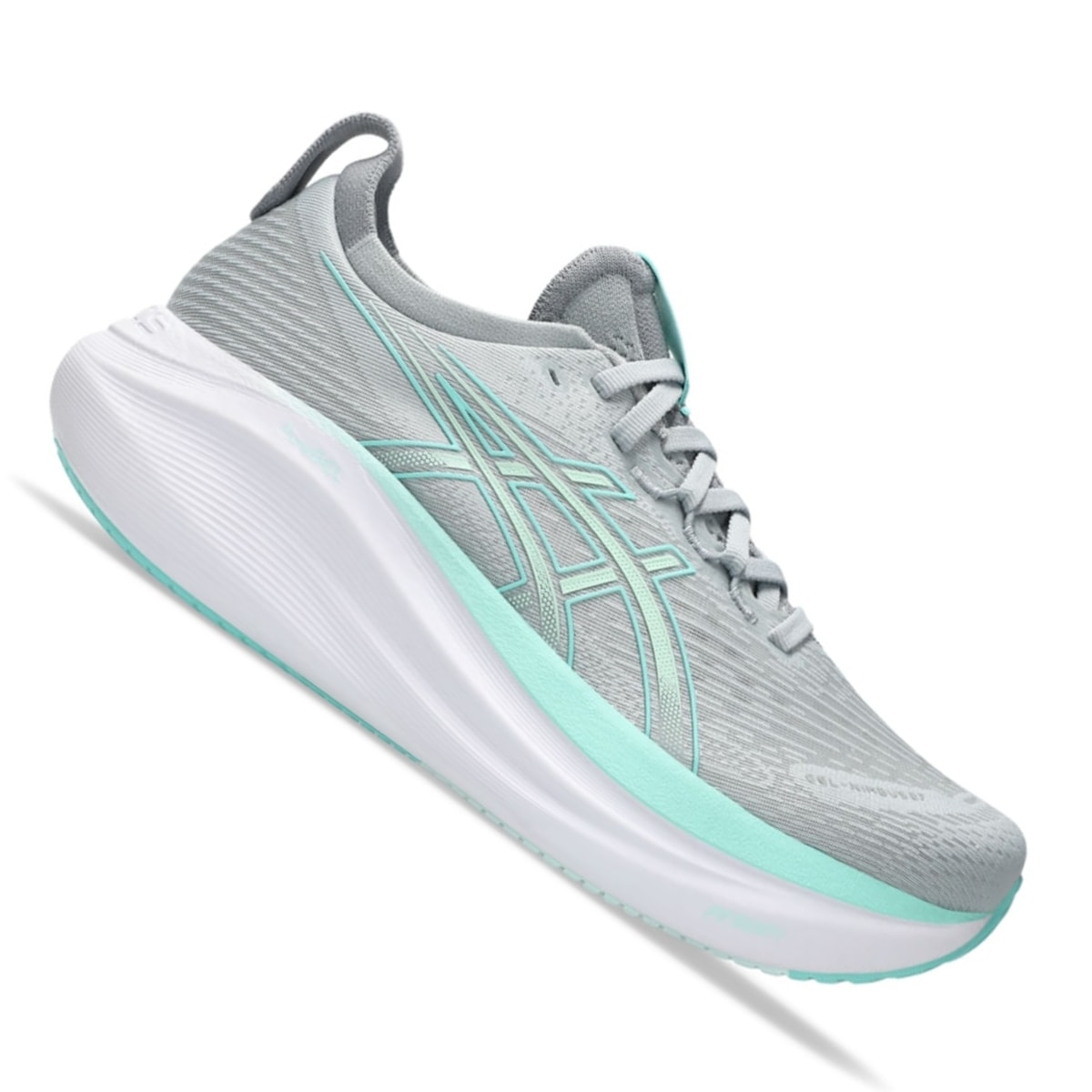 Tênis Asics Gel-Nimbus 27 Feminino - Cinza/Verde Claro
