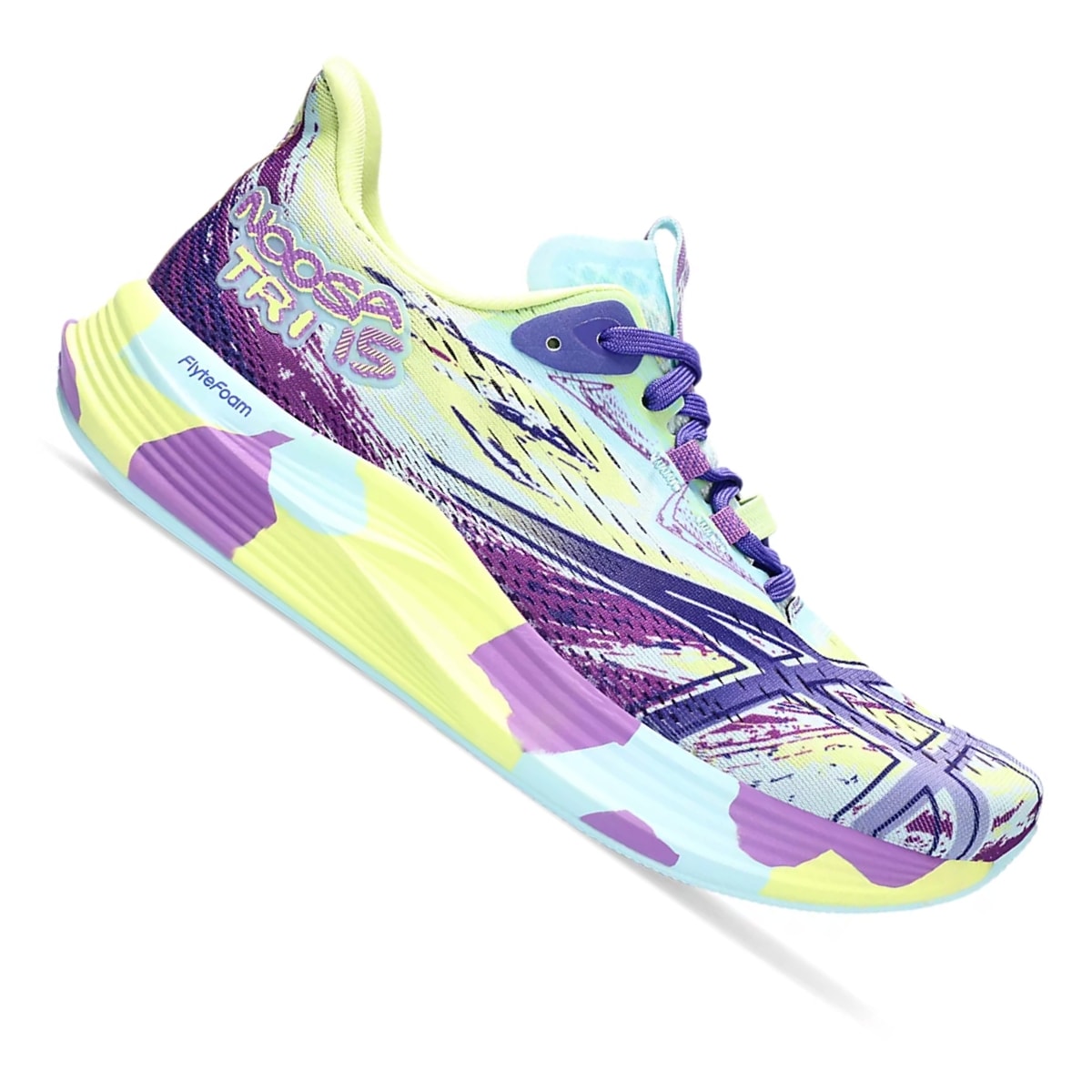 Tênis Asics Noosa Tri 15 Feminino - Amarelo/Roxo
