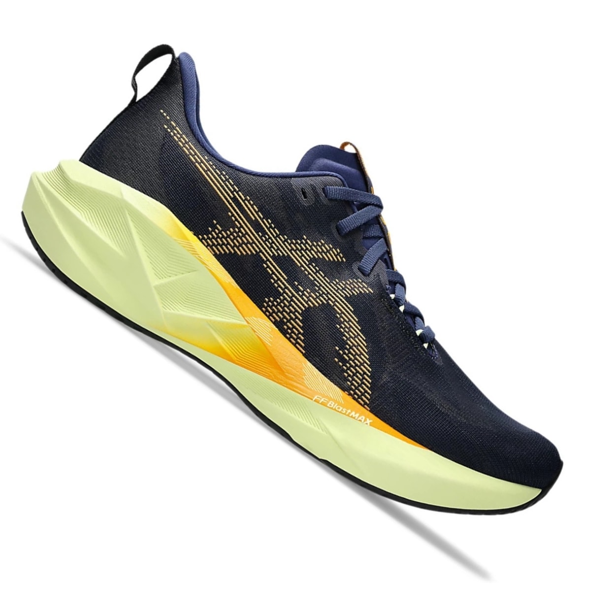 Tênis Asics Novablast 5 Masculino - Marinho/Laranja