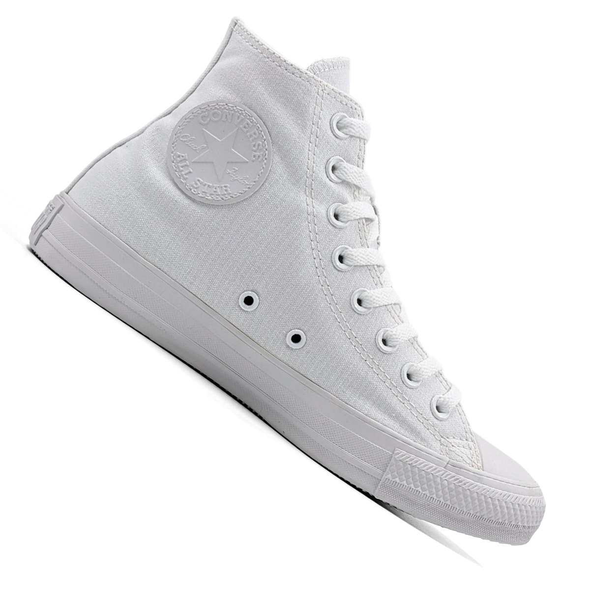 Tenis all star cano best sale alto branco