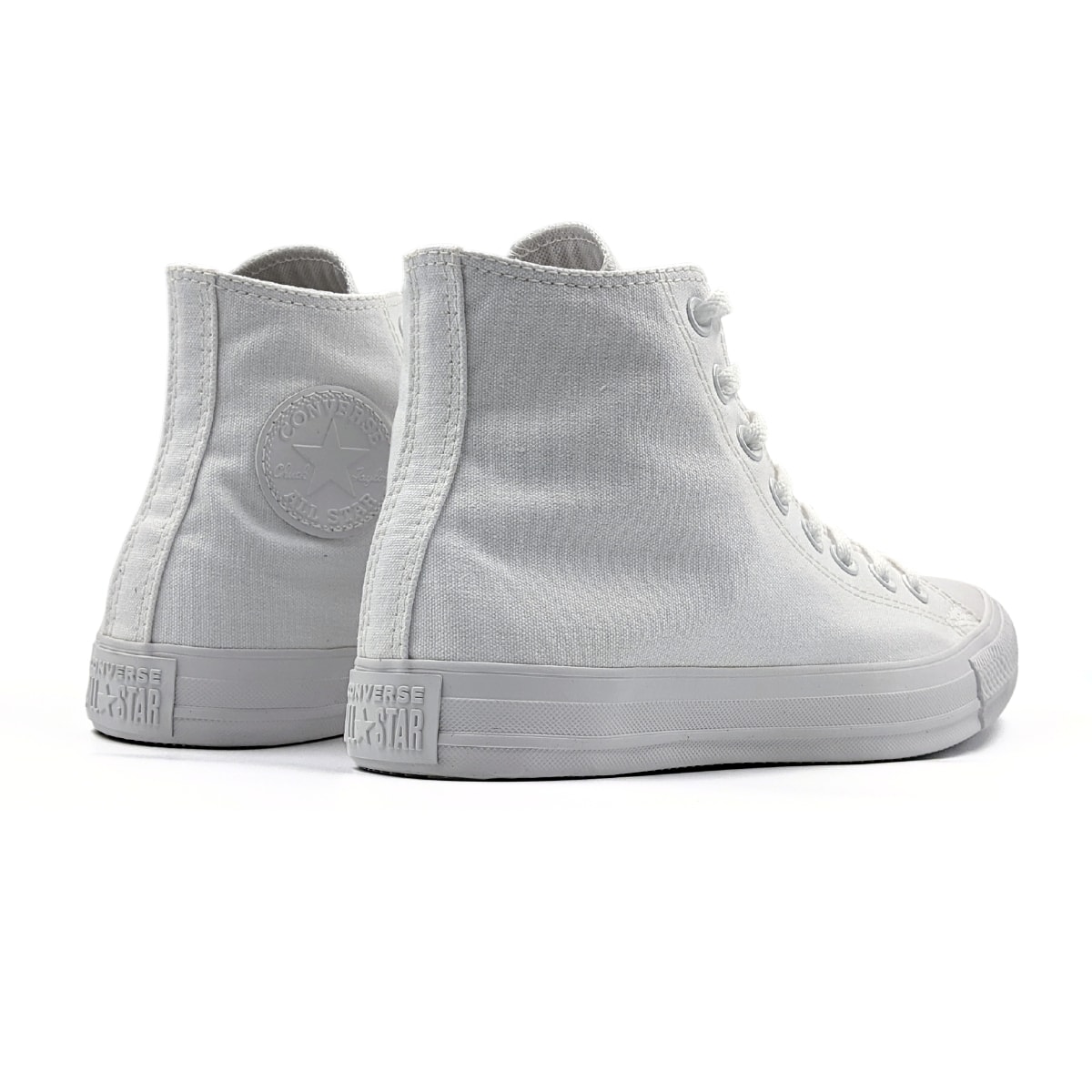 All star branco de couro sales cano alto