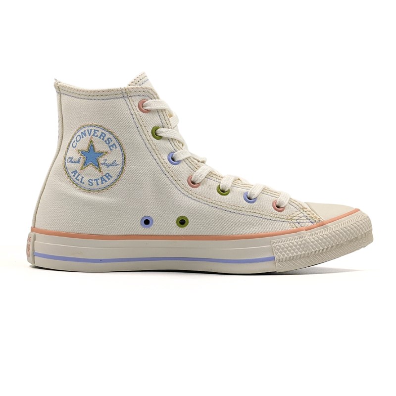Tênis Converse Chuck Taylor All Star Branco Amêndoa CT18290001 - Menina  Shoes