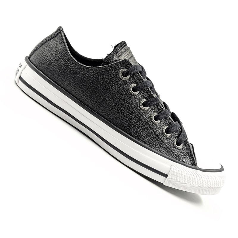 Tênis All Star Converse Chuck Taylor ox couro preto tam. 33 ao 43