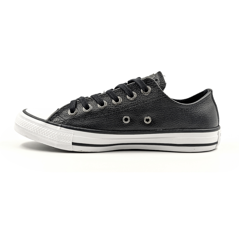 Tênis Converse All Star Chuck Taylor Couro Unissex- Preto/Branco