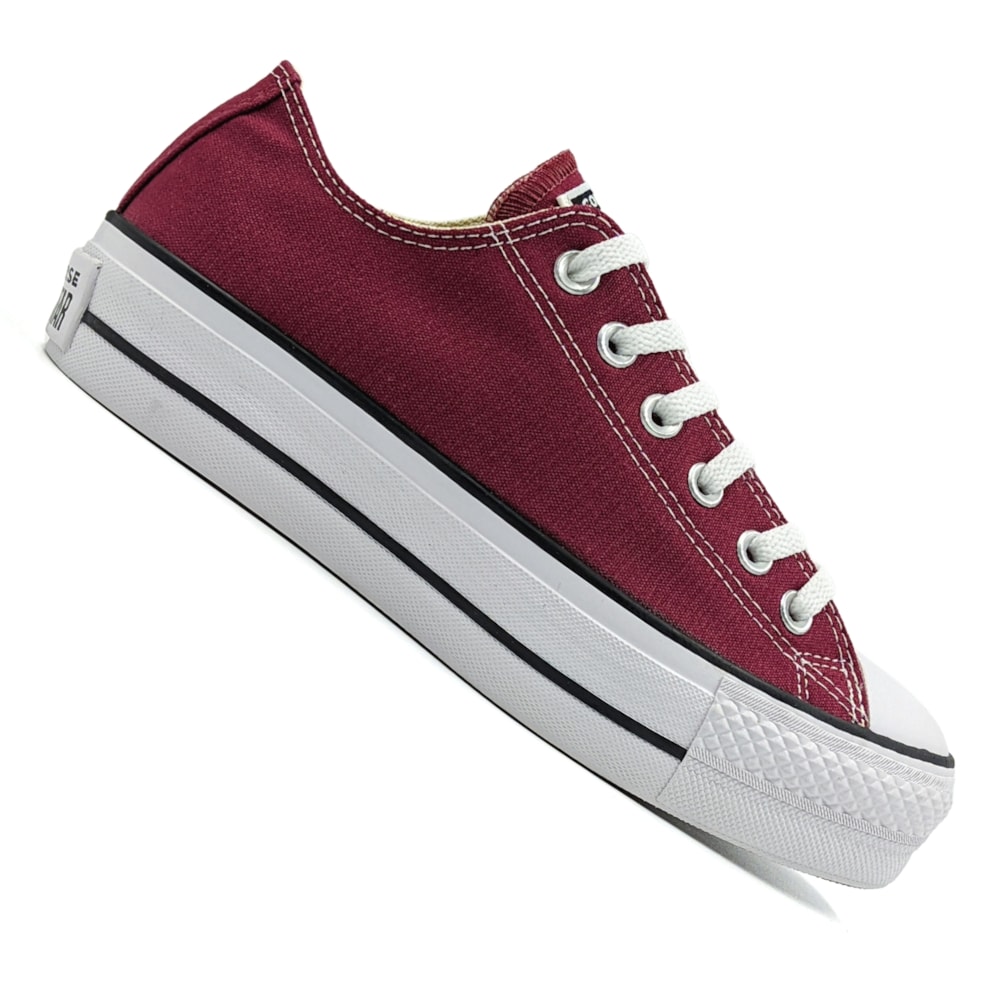 Tênis All Star CK93101 Feminino Branco Bordo