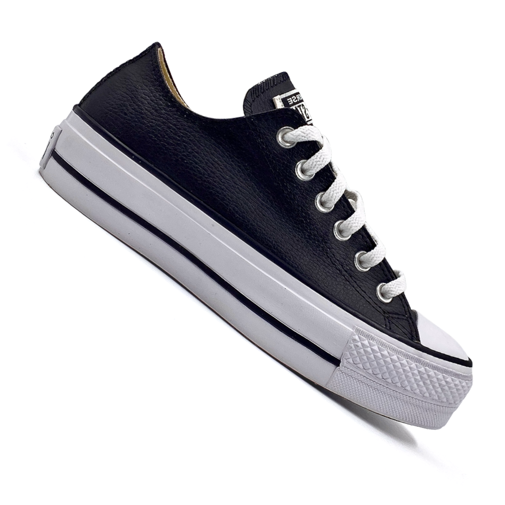 Tênis Converse All Star Chuck Taylor Lift - Preto/Branco Tecido